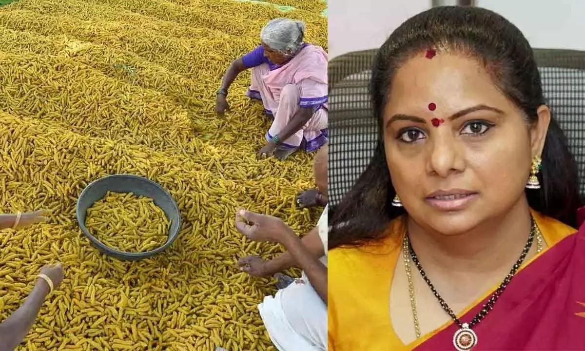 MLC Kavitha Welcomes Turmeric Board Announcement, Criticizes Exclusion from Inauguration