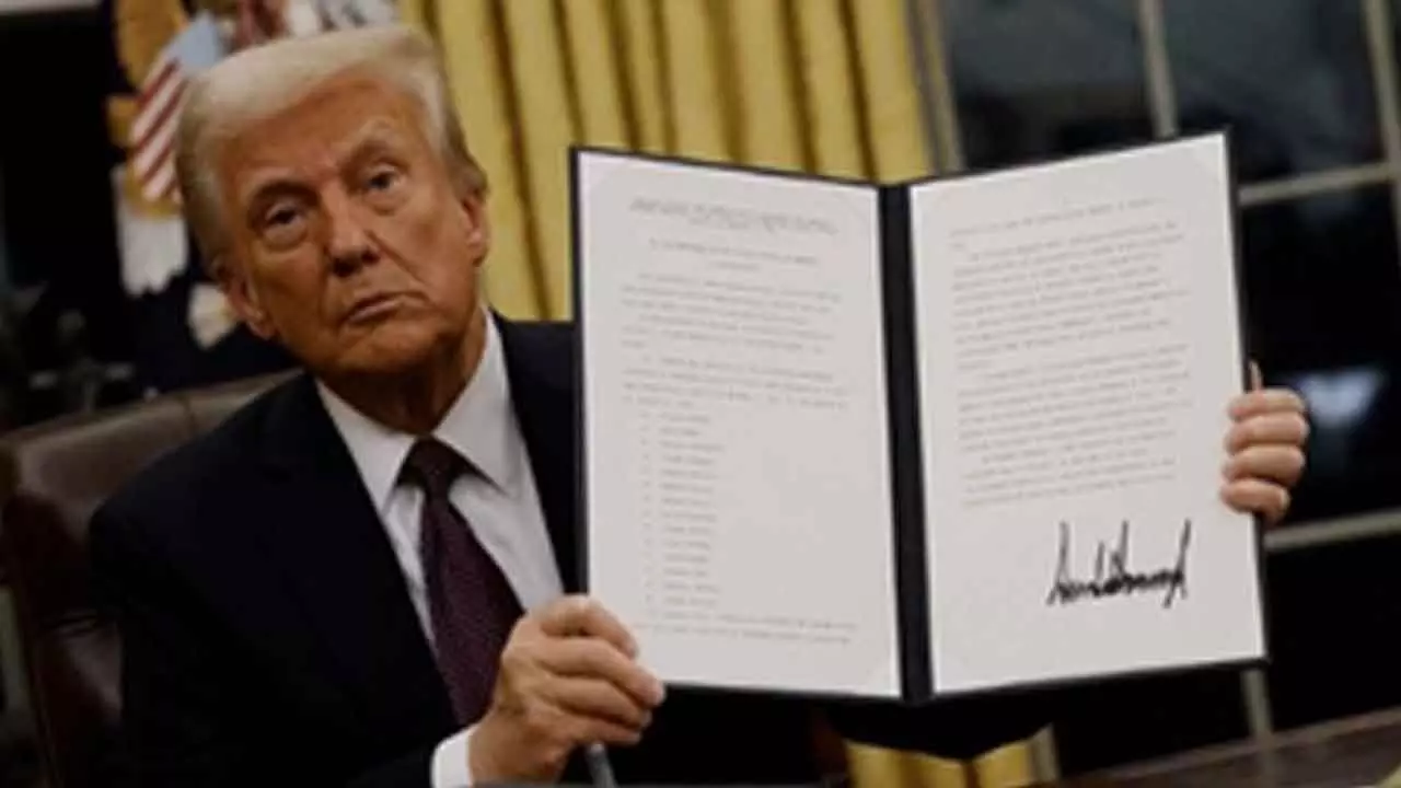 Trump administration sued on day 1 over order aiming to end birthright citizenship