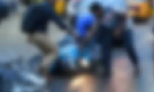 Drunken Rampage in Kondapur: Man Attacks Scooter Rider After Collision