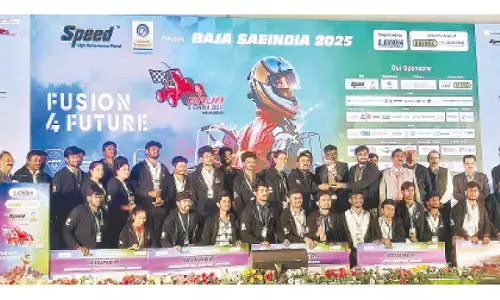 Vishnu institute emerges champion at h-CNG BAJA competition