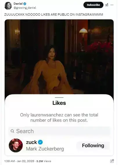 Mark Zuckerberg Likes Lauren Sanchezs Instagram Pic: X Users Share Screenshots of Viral Like