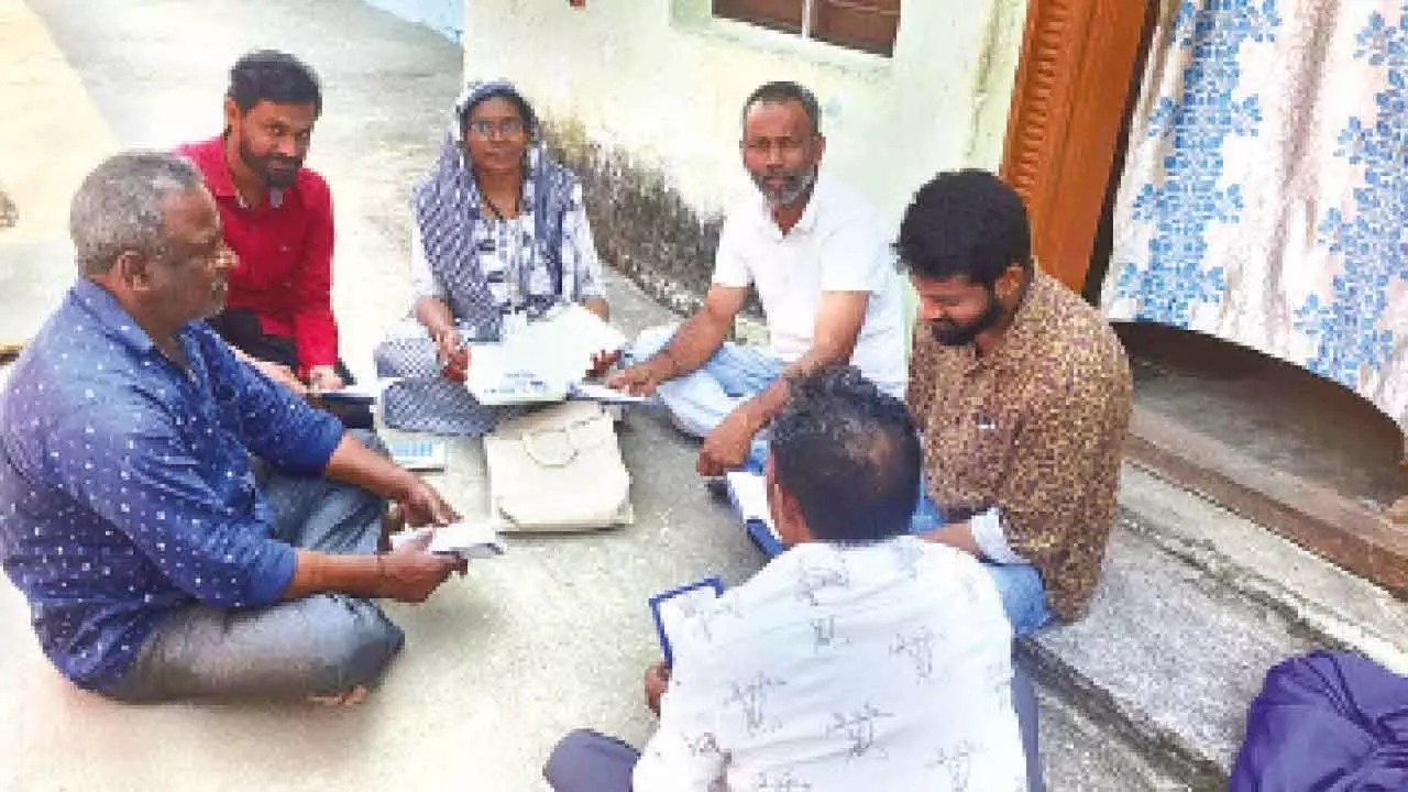 Members of a male SHG meeting in Tirupati Members of a male SHG meeting in Tirupati
