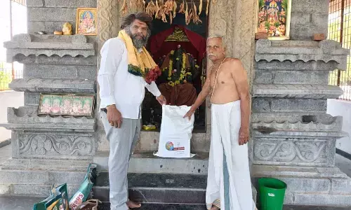 Puja Materials Distributed to Ancient Temple in Appanapally