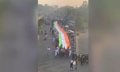 Visakhapatnam: A 75-ft-long Tiranga rally