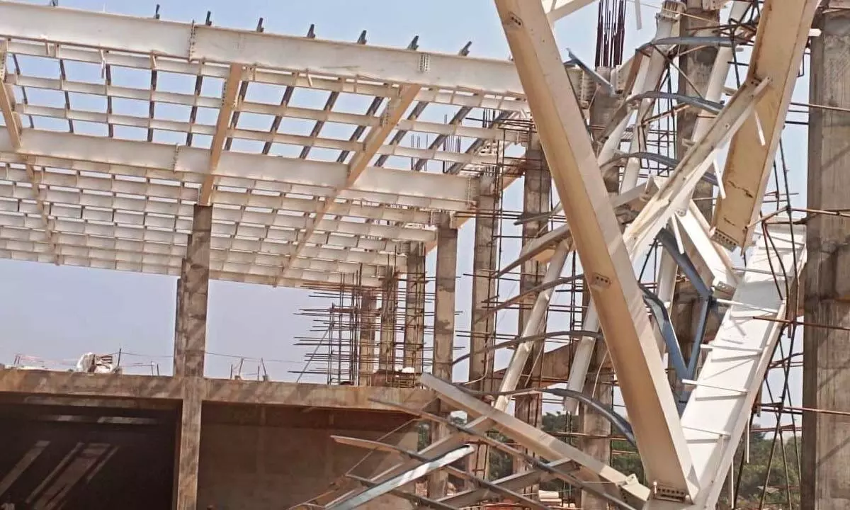 Portion of under-construction new terminal collapses at Rajahmundry airport