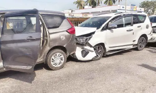 Close shave! Uttam narrowly escapes accident