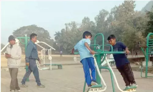 Row over open air public gym in SKCG