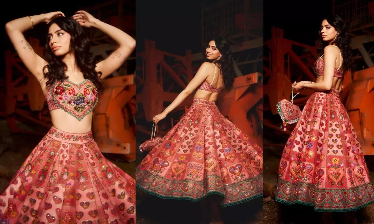 Khushi Kapoor Celebrates Love in Two Stunning Torani Ensembles Khushi Kapoor Celebrates Love in Two Stunning Torani Ensembles
