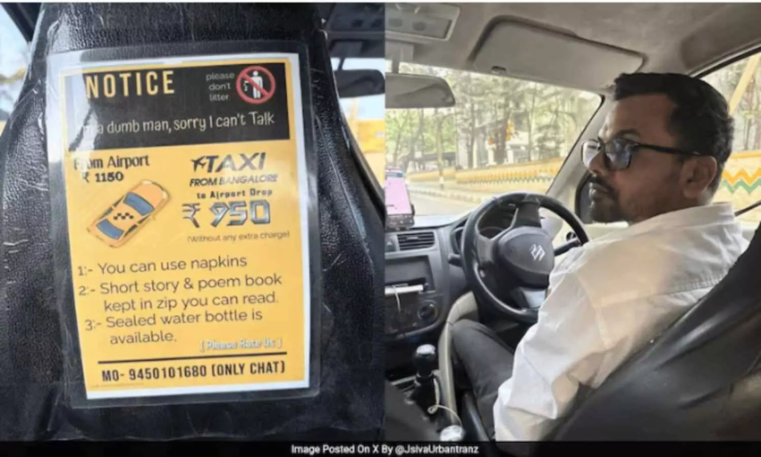 Bengaluru Taxi Drivers Kindness Goes Viral Despite Being Speech-Impaired