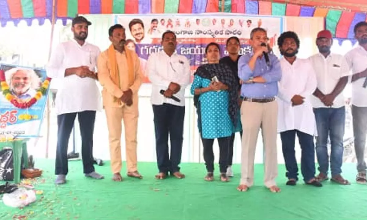 Revolutionary Balladeer Gaddar Remembered on His Birth Anniversary at YSR Square