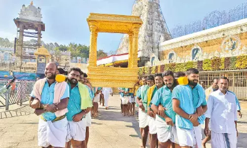 Sarvabhupala Vahanam trial run held