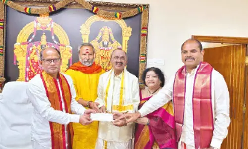 Rs 10 lakh donated to Sri SV Sarva Shreyas Trust