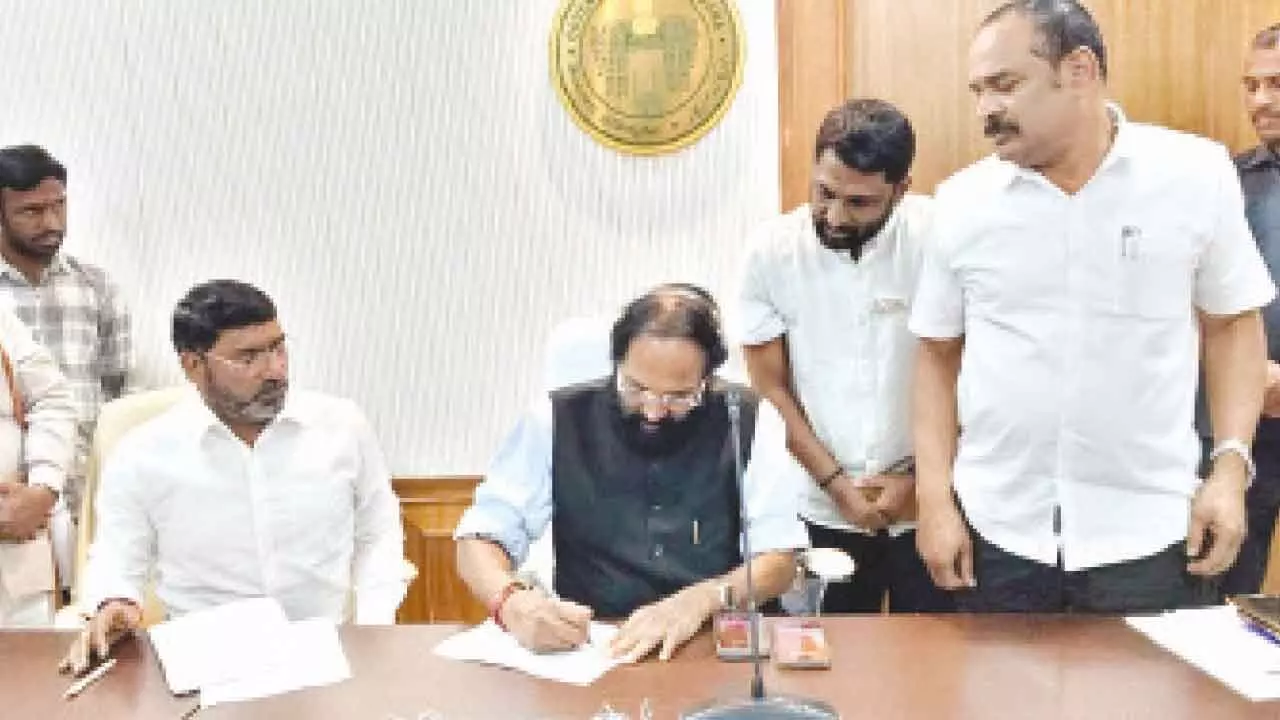 Minister Uttam expedites development initiatives Minister Uttam expedites development initiatives