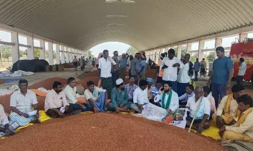 Farmers Protest in Alampur: Demand Increase in Red Gram Procurement Limit