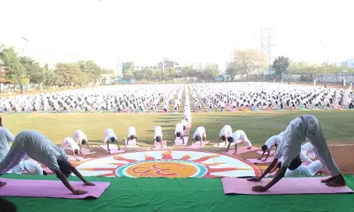 Mass Surya Namaskar marks Ratha Saptami