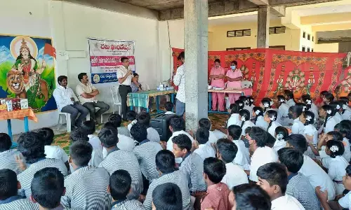 Free Medical Camp for School Children Held in Nawabpet