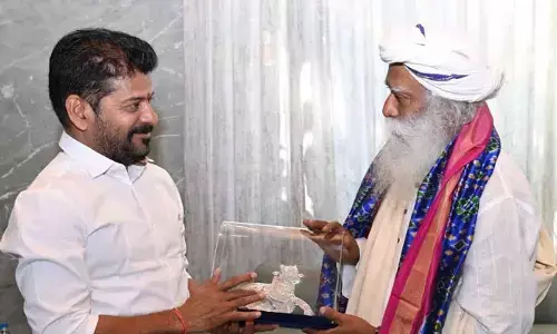 Sadhguru Meets Telangana CM Revanth Reddy in Hyderabad