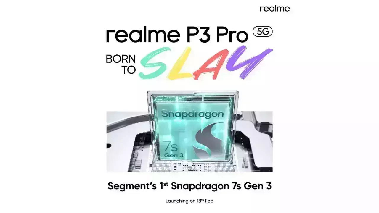 Realme P3 Pro Launch in India on Feb 18: Snapdragon 7s Gen 3 Inside