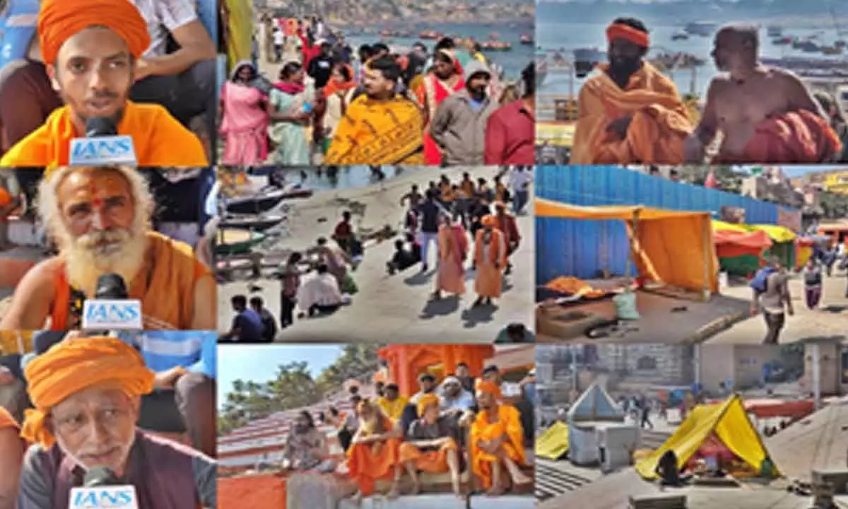 Saints of Akharas arrive in Varanasi for Maha Shivratri celebrations