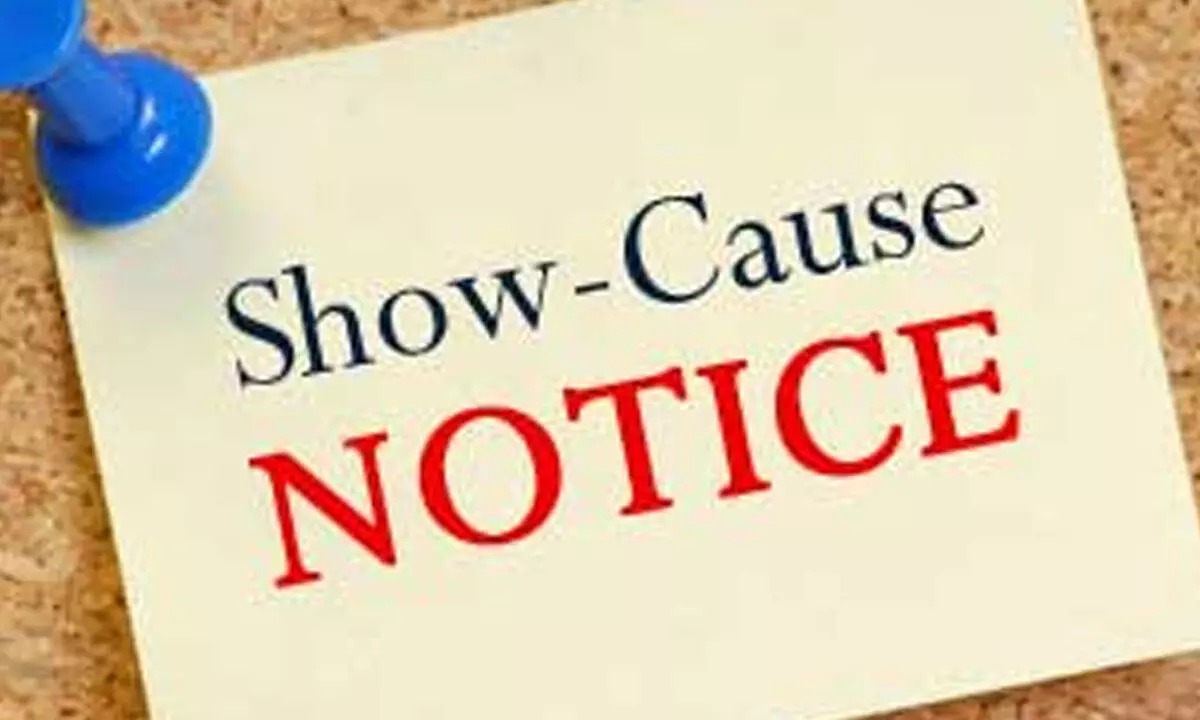 Show-cause notices issued to survey officials for negligence Show-cause notices issued to survey officials for negligence