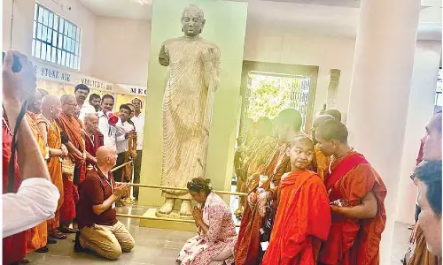 Nagarjunakonda captivates international Buddhist monks