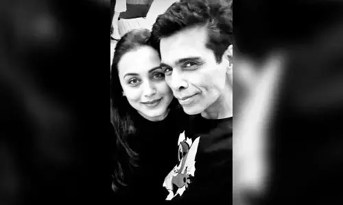Karan Johar, Rani Mukerji spread monochrome magic in selfie