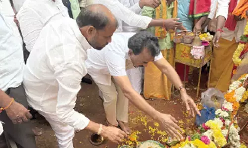 Excise minister lays stone for devt works