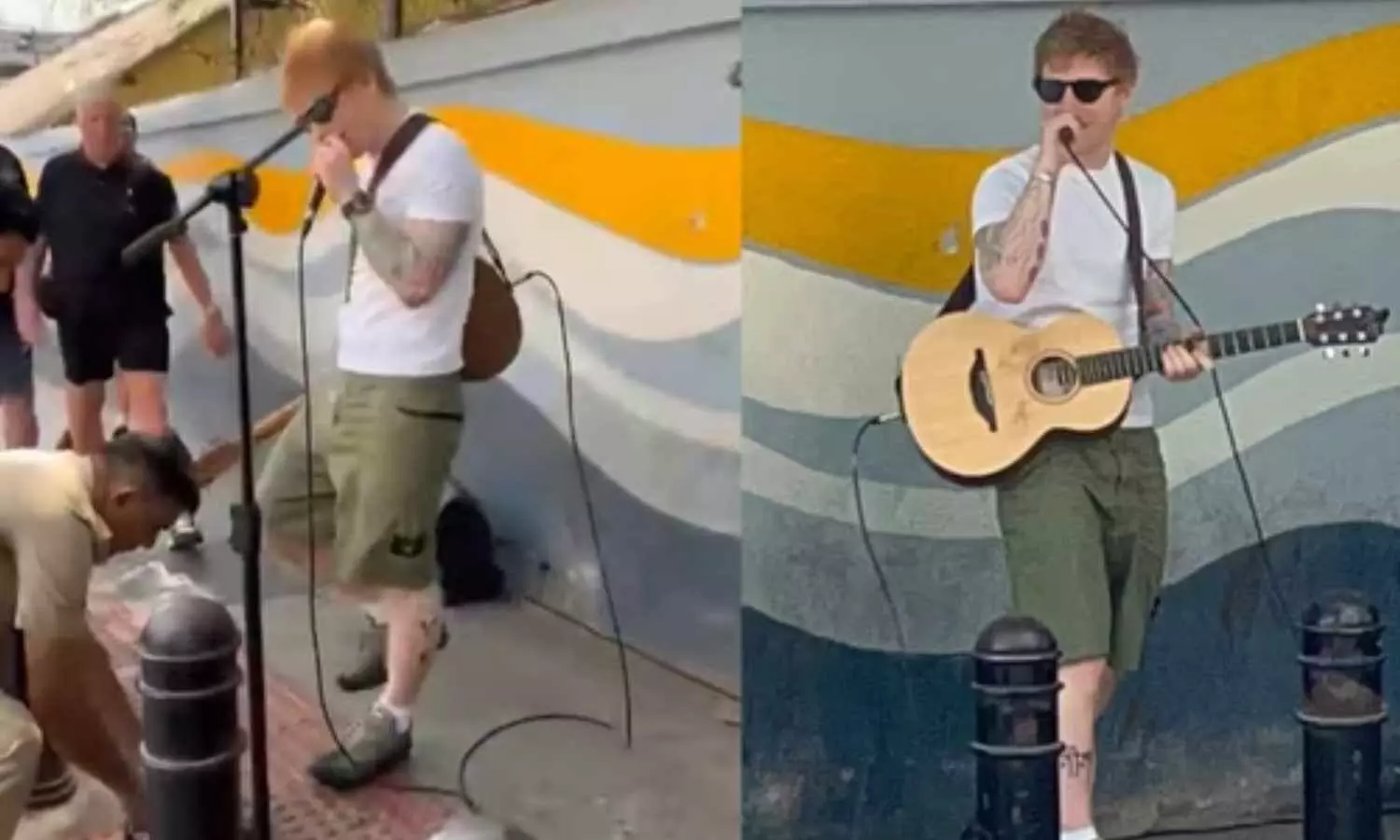 Bengaluru Police Stop Ed Sheeran’s Unauthorised Street Performance Bengaluru Police Stop Ed Sheeran’s Unauthorised Street Performance