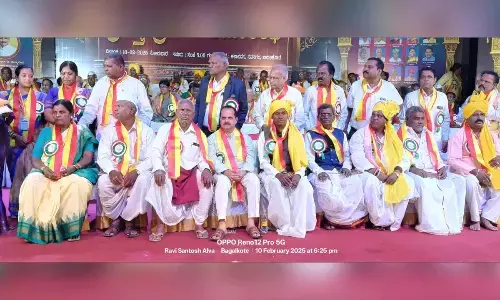 Prof. S A Krishnaiah fourth from left (seated)