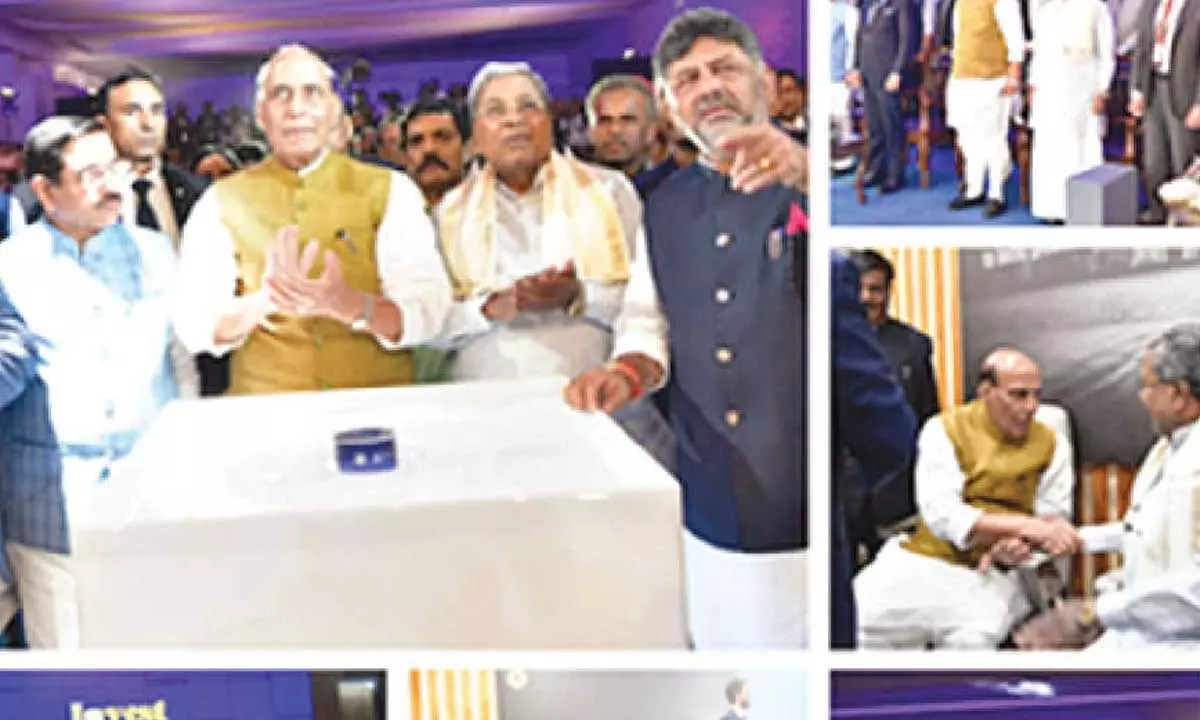 Centre,Karnataka working with true spirit of Team India: Rajnath Singh