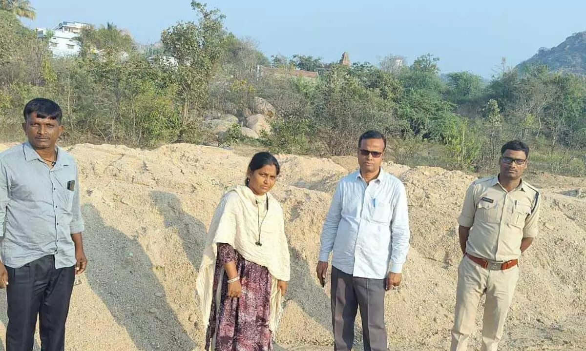 District Officials Crack Down on Illegal Sand Transport in Mahabubnagar District Officials Crack Down on Illegal Sand Transport in Mahabubnagar