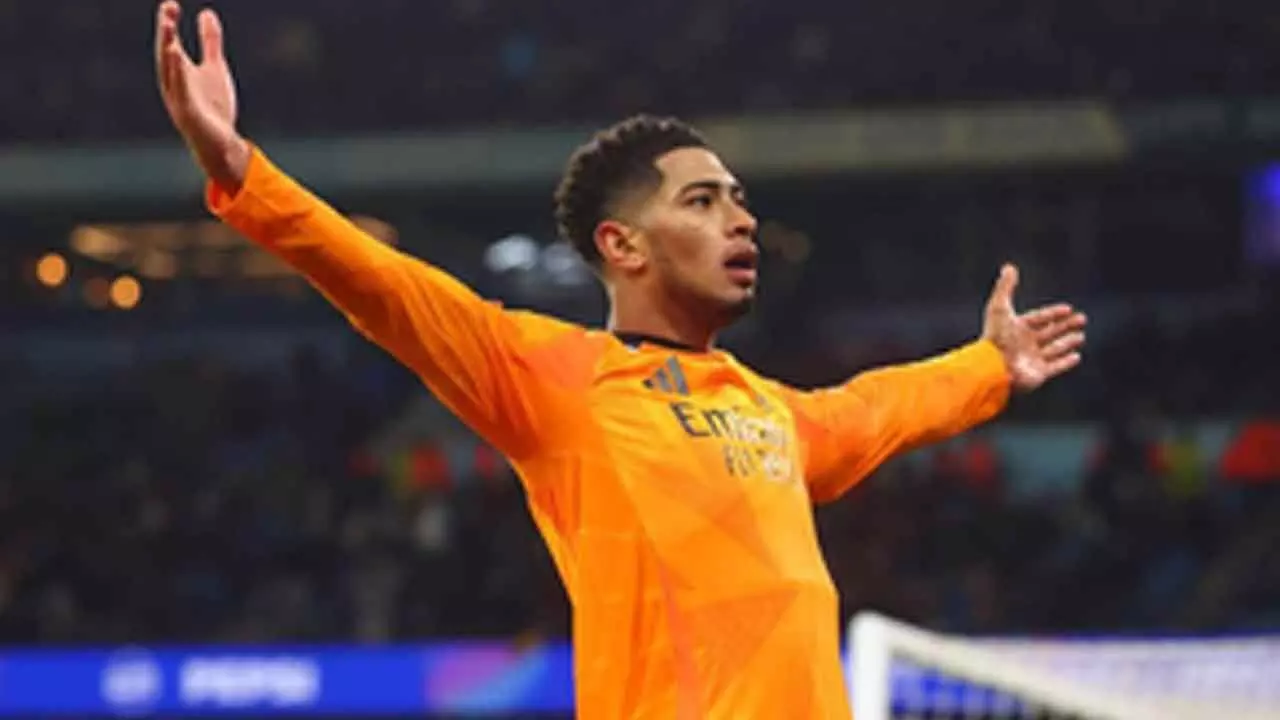 Champions League: Real Madrid edge Man City in five-goal thriller in play-off first leg Champions League: Real Madrid edge Man City in five-goal thriller in play-off first leg