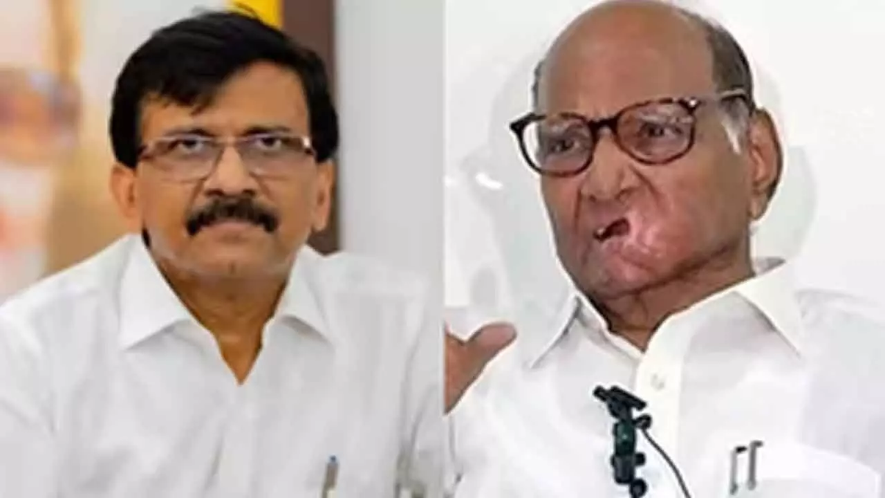 Sanjay Raut criticises Sharad Pawar for honouring Eknath Shinde Sanjay Raut criticises Sharad Pawar for honouring Eknath Shinde