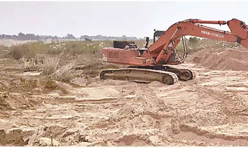 Locals resist illegal sand mining in Nagavali river