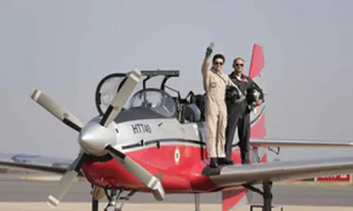 Aero Show 2025: BJP MP takes sortie in indigenous trainer plane; lauds Indias Defence Atmanirbharta