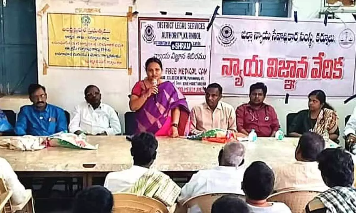Legal awareness camp held at Kurnool market yard