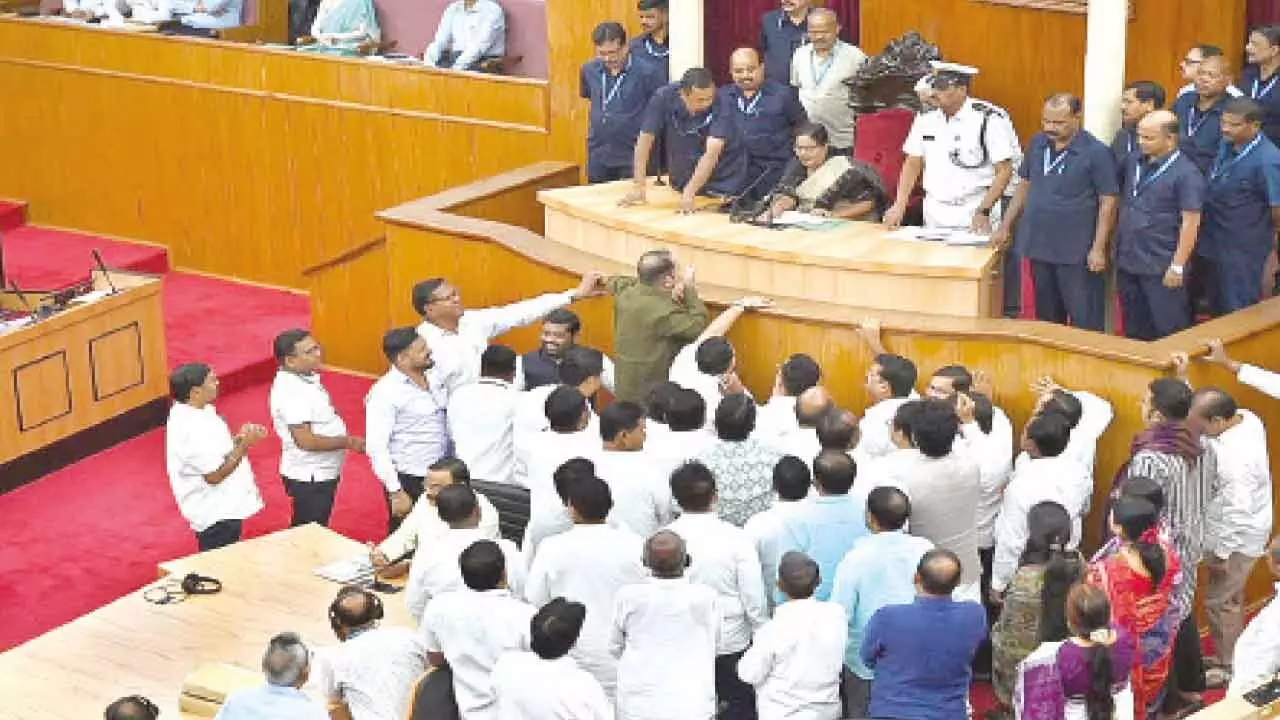 Ruckus in Assembly over paddy purchase misuse Ruckus in Assembly over paddy purchase misuse