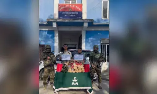 Huge cache explosives seized in Mizoram, two Myanmar nationals held