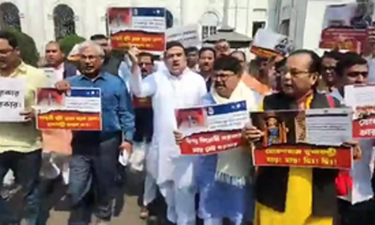 Bengal LOP, three other BJP legislators suspended from Assembly for month Bengal LOP, three other BJP legislators suspended from Assembly for month