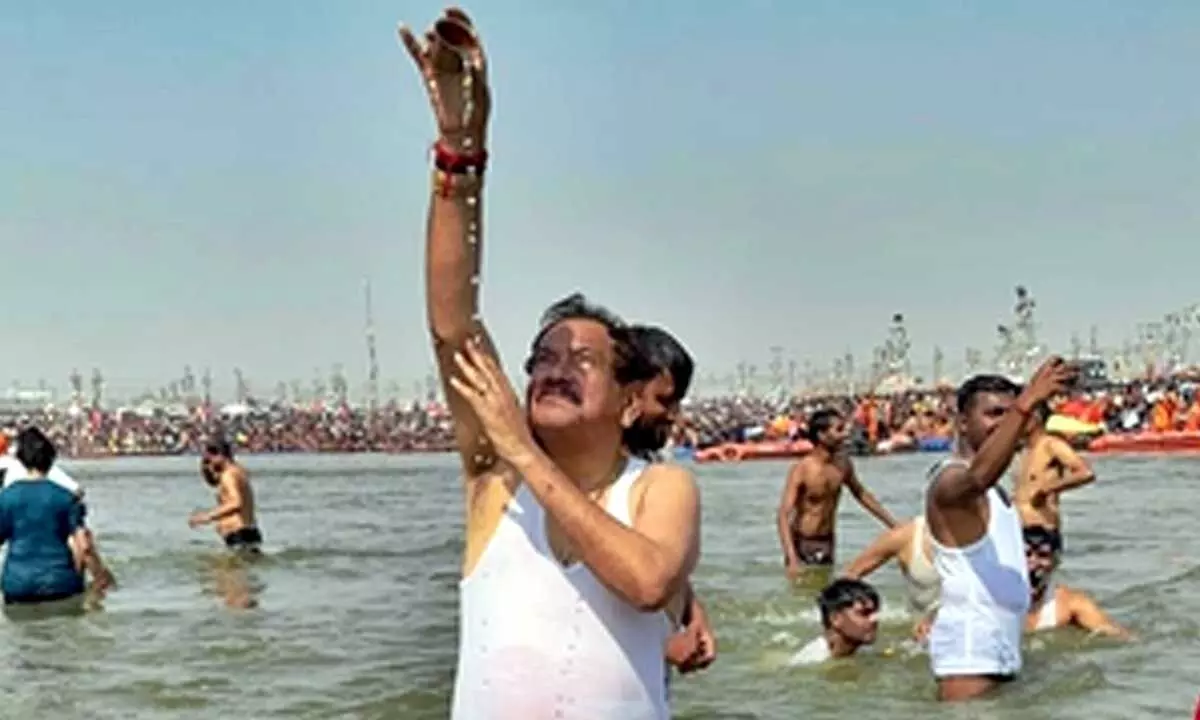 Fortunate to take holy dip: Union Minister Baghel praises ISKCON & Adani group’s services