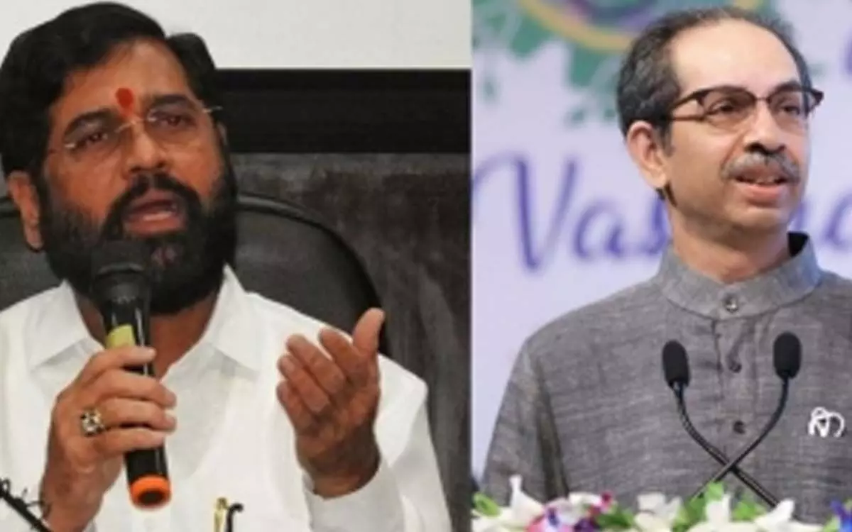Eknath Shinde accuses Uddhav Thackeray of discarding Balasaheb’s thoughts for power Eknath Shinde accuses Uddhav Thackeray of discarding Balasaheb’s thoughts for power
