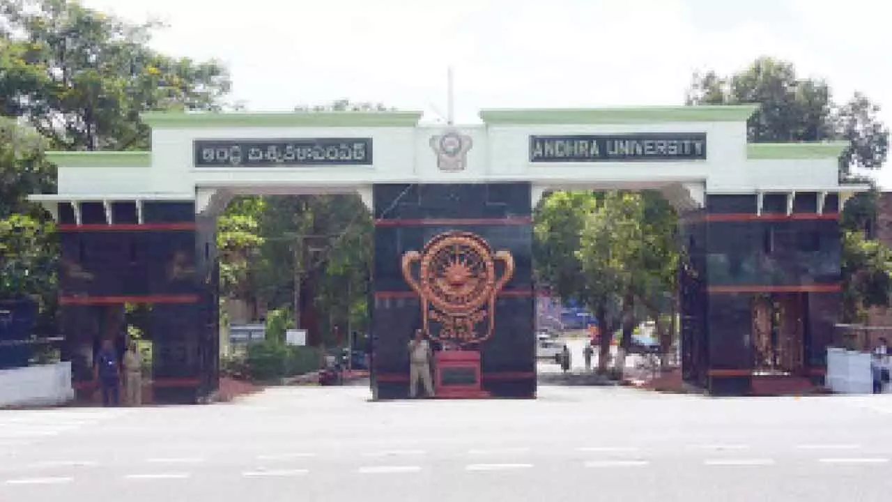 A view of Andhra University in Visakhapatnam