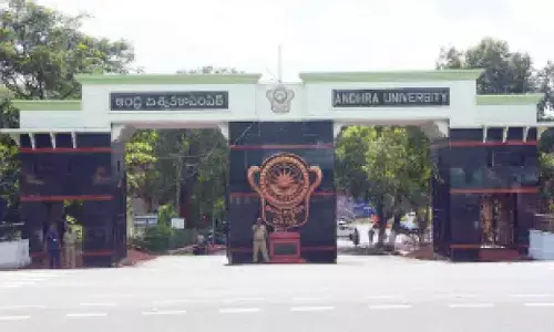 A view of Andhra University in Visakhapatnam