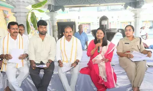 Nellore RDO N S Anusha addressing officials at a meeting on Tuesday