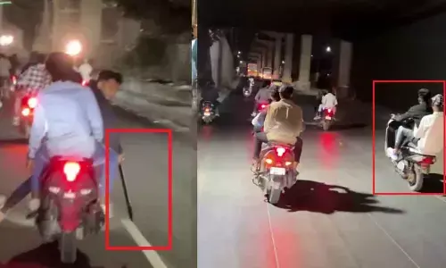 Stunt Riding While Brandishing Weapons