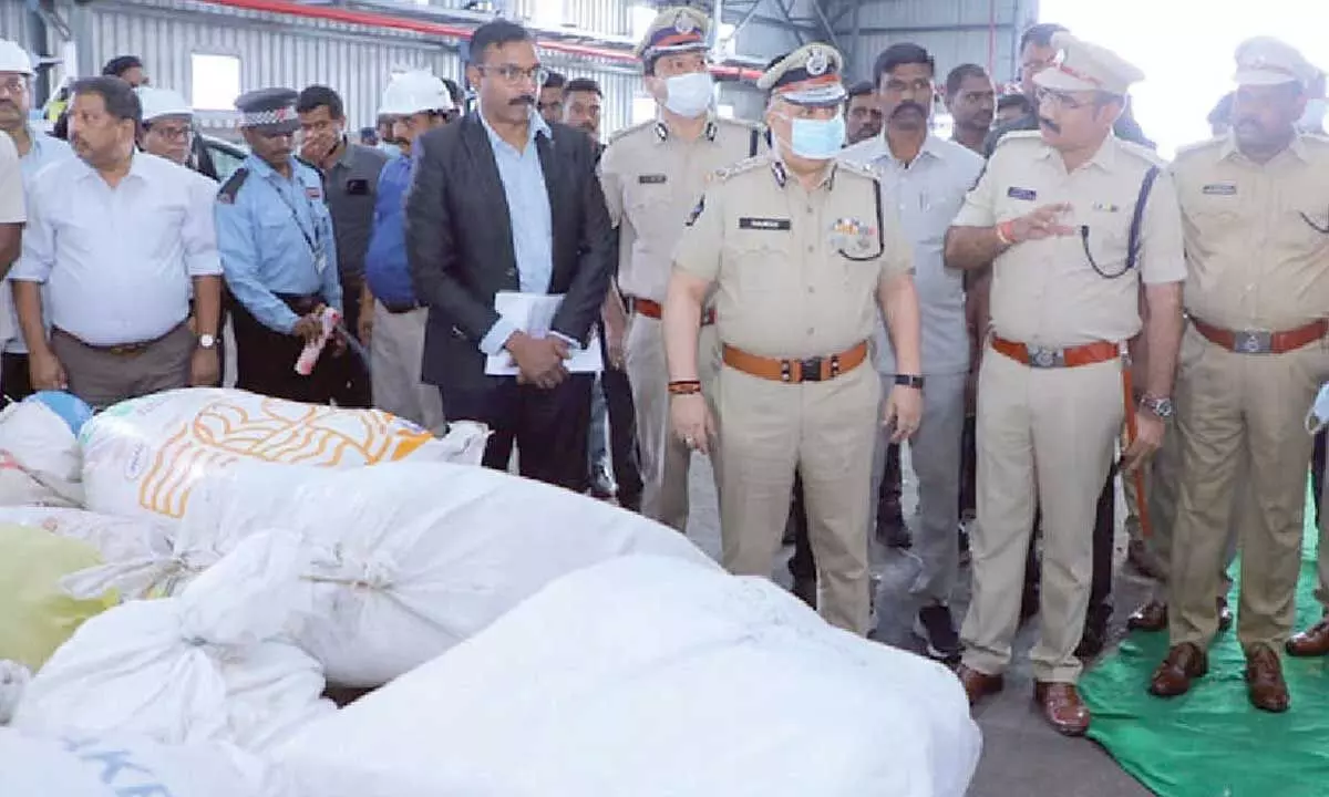 Police burn 3,727 kg ganja Police burn 3,727 kg ganja