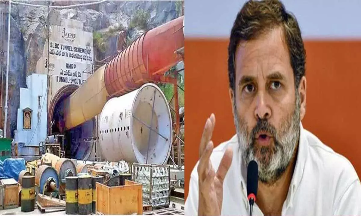 Rahul Gandhi calls CM Revanth Reddy on SLBC tunnel rescue operations Rahul Gandhi calls CM Revanth Reddy on SLBC tunnel rescue operations