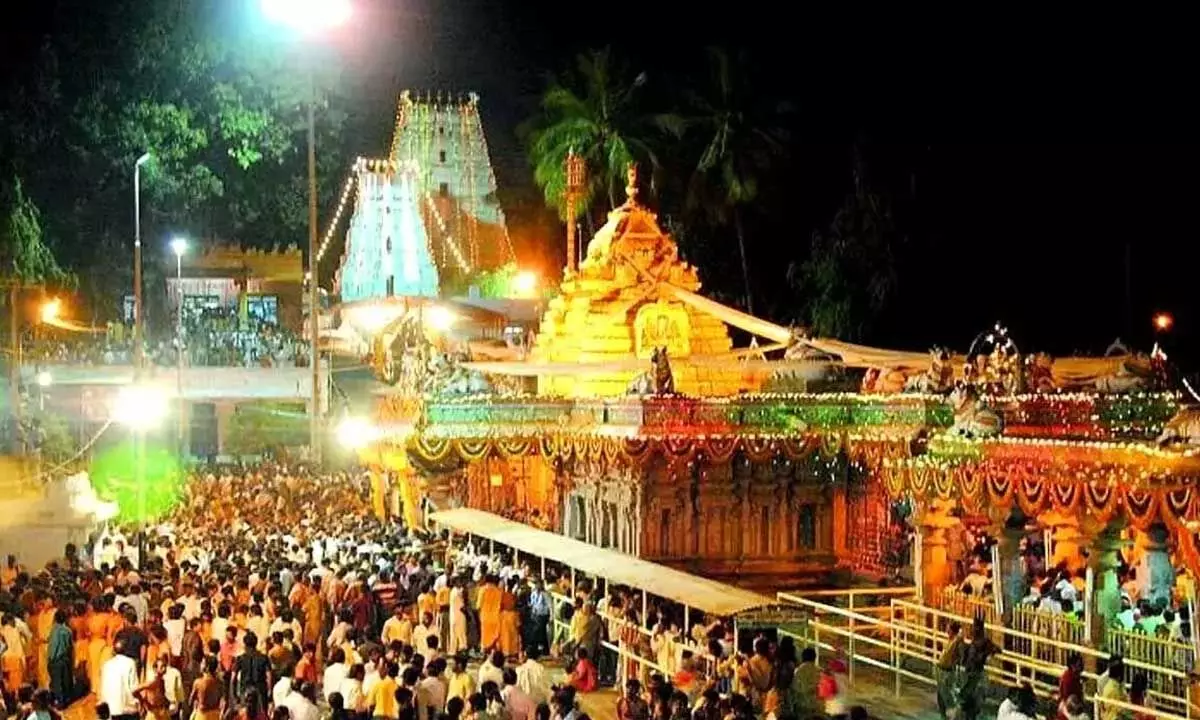 Grand Celebration of Mahashivaratri Brahmotsavams underway at Srisailam