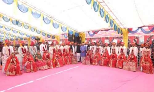 Gujarat CM attends Rajput communitys 30th mass wedding celebration