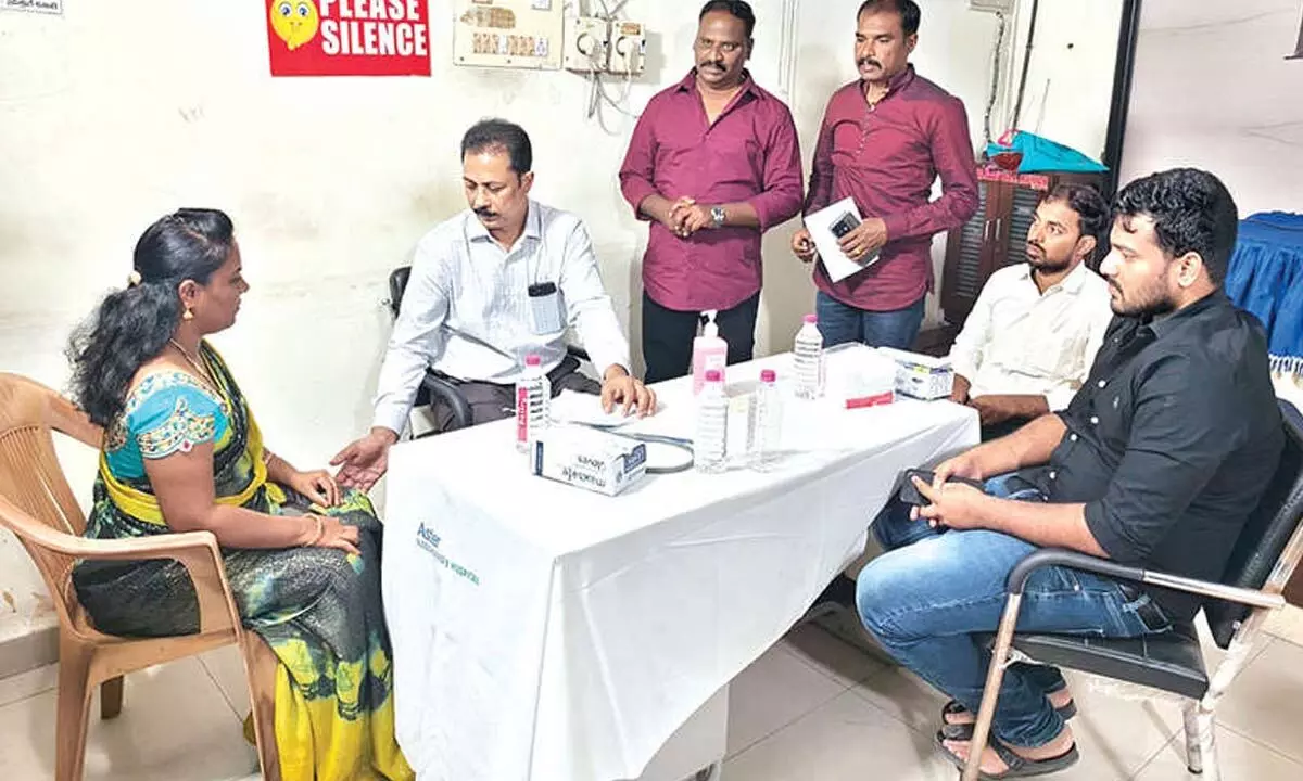 Aster Narayanadri hospital conducts medical camp for scribes Aster Narayanadri hospital conducts medical camp for scribes